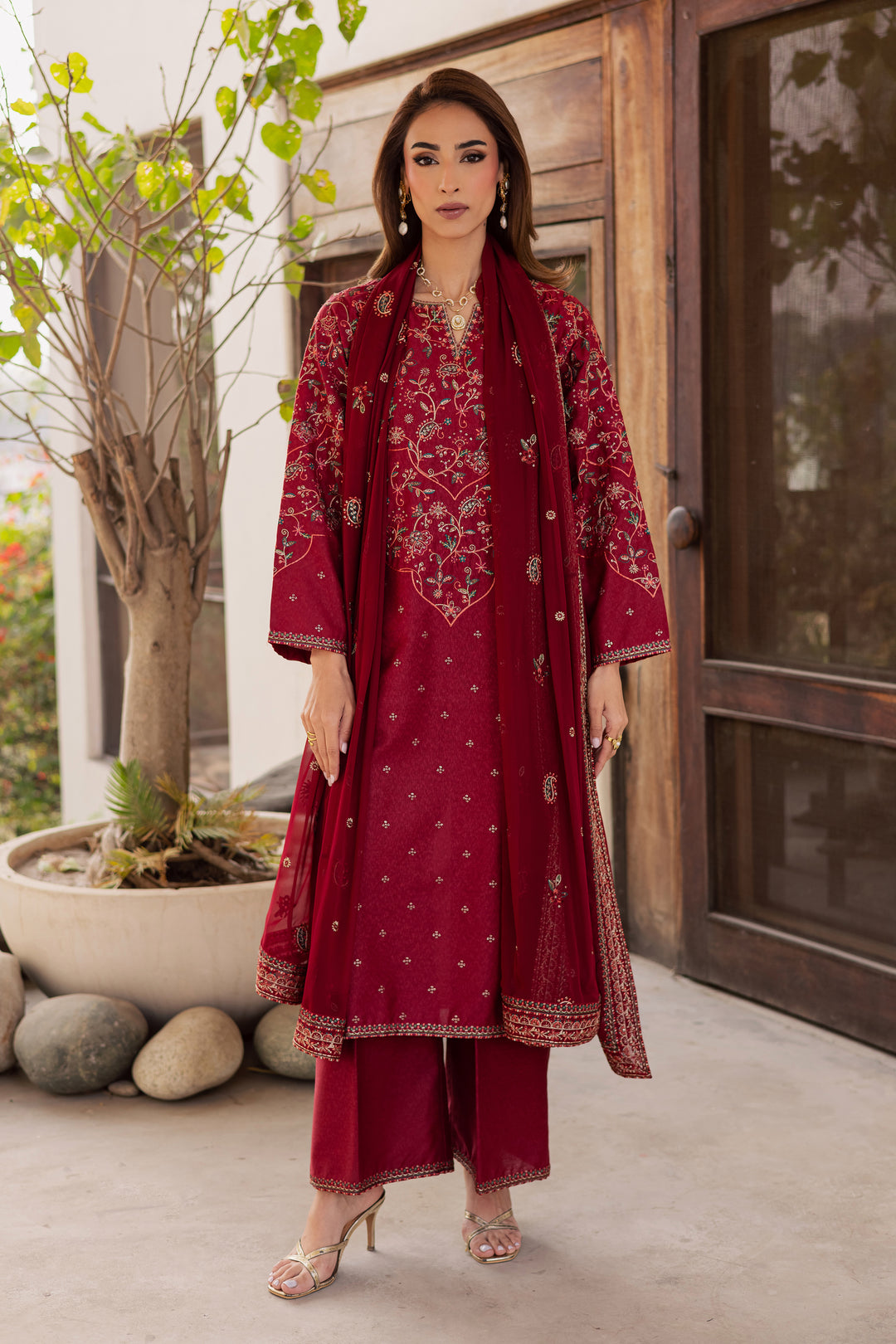 Marilyn 3Pc - Embroidered Festive Pret