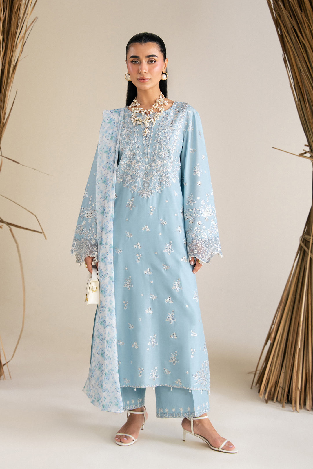 Blue Raya 3Pc - Festive Eid Pret