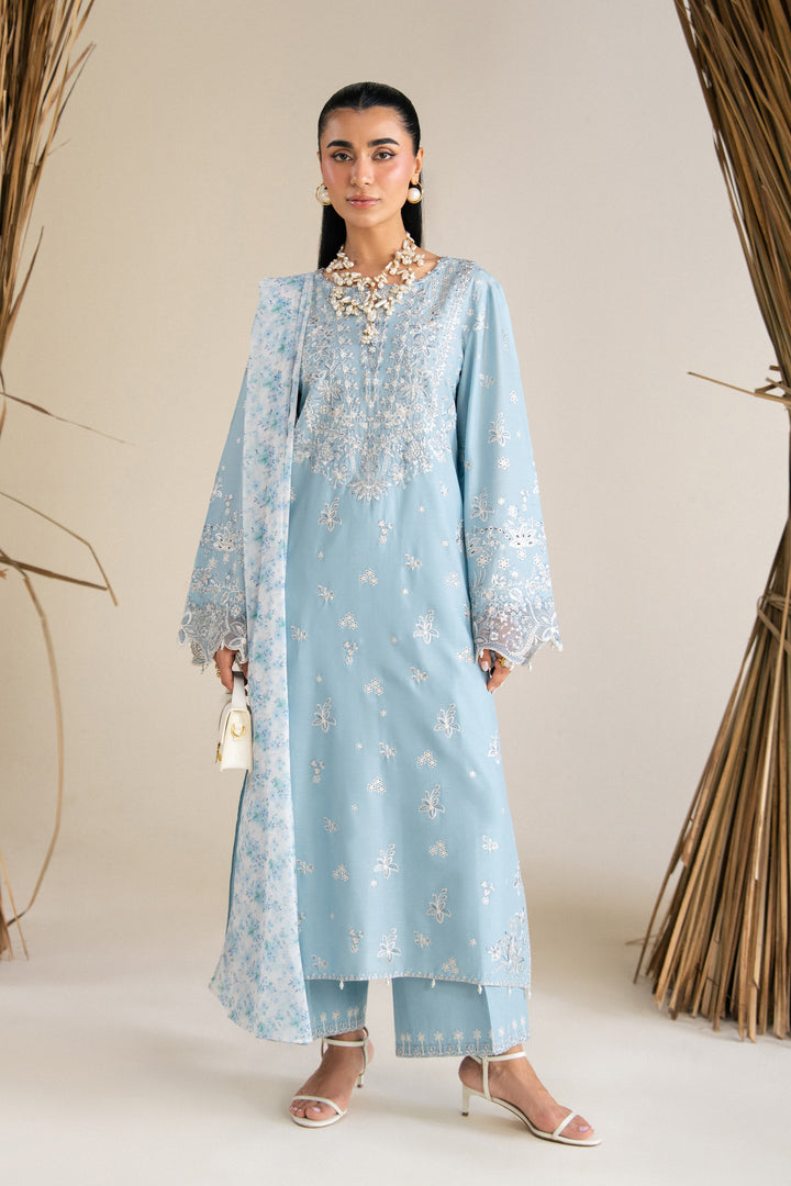Blue Raya 3Pc - Festive Eid Pret