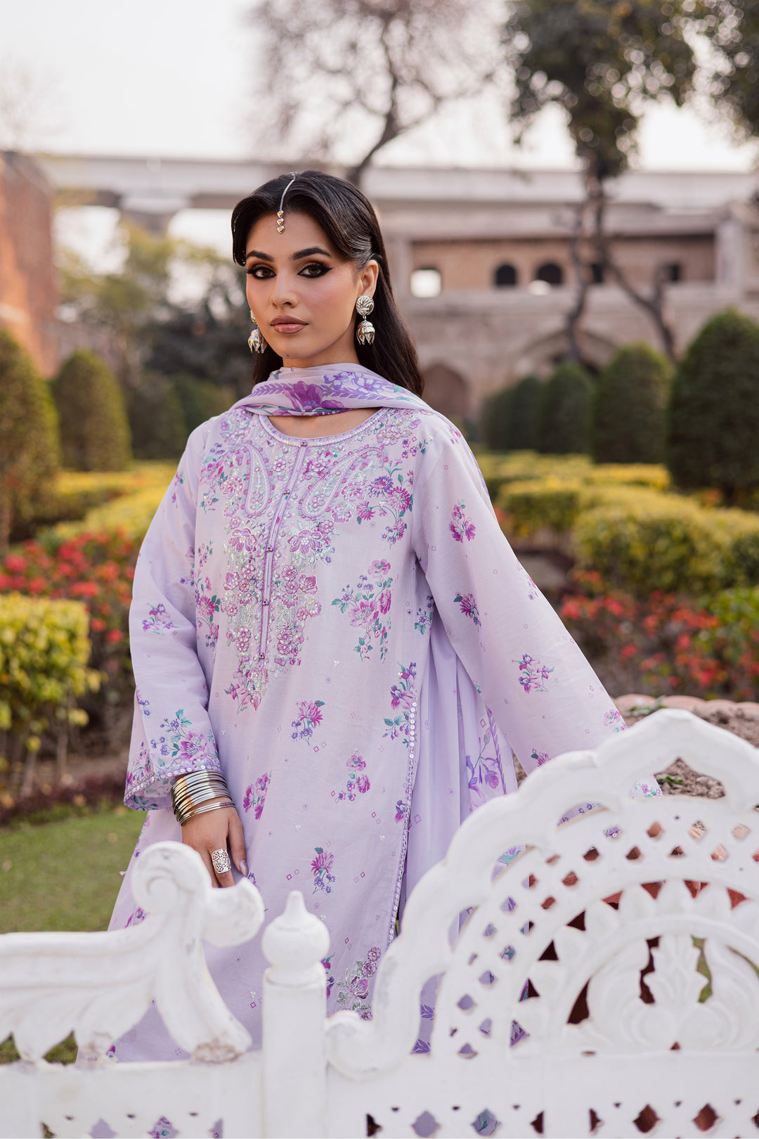 Morticia Lilac 3Pc - Festive Eid Prints