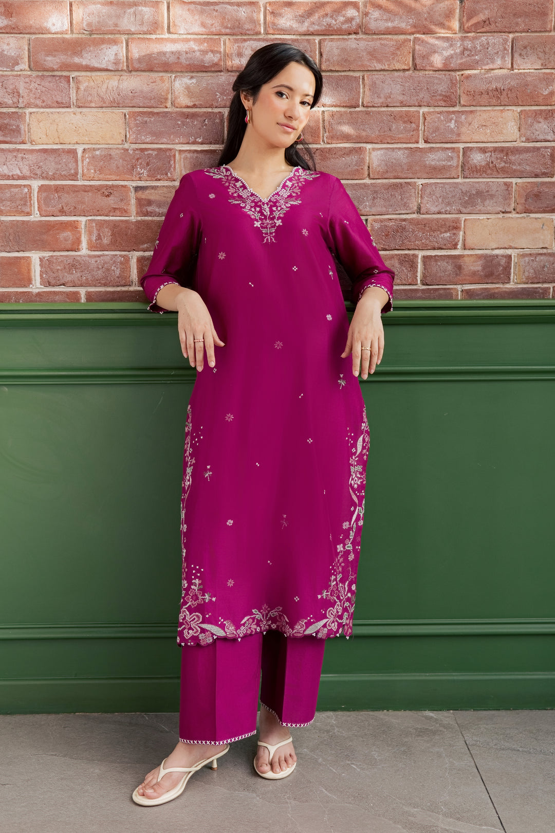 Ada 2Pc - Embroidered Lawn Dress