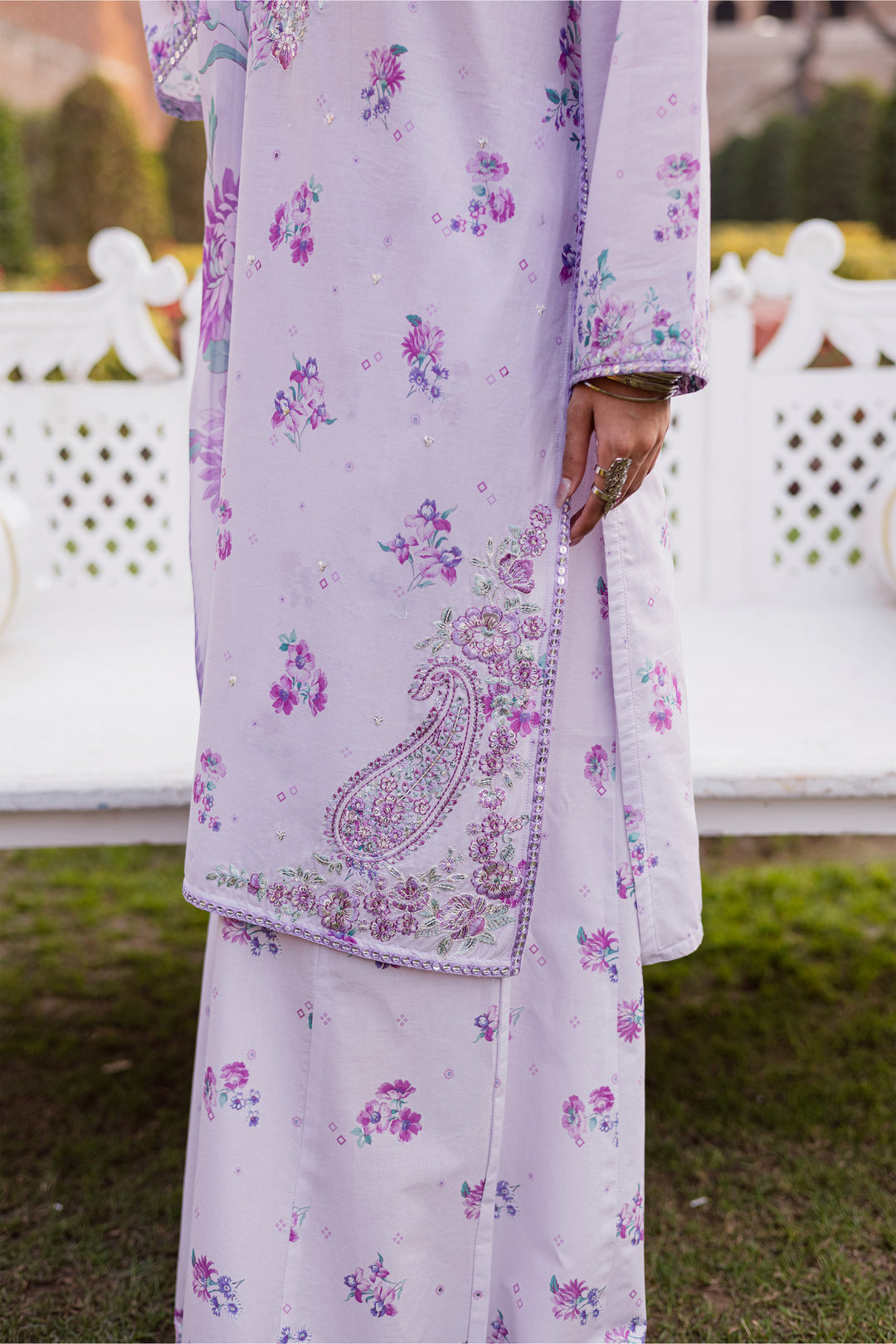 Morticia Lilac 3Pc - Festive Eid Prints
