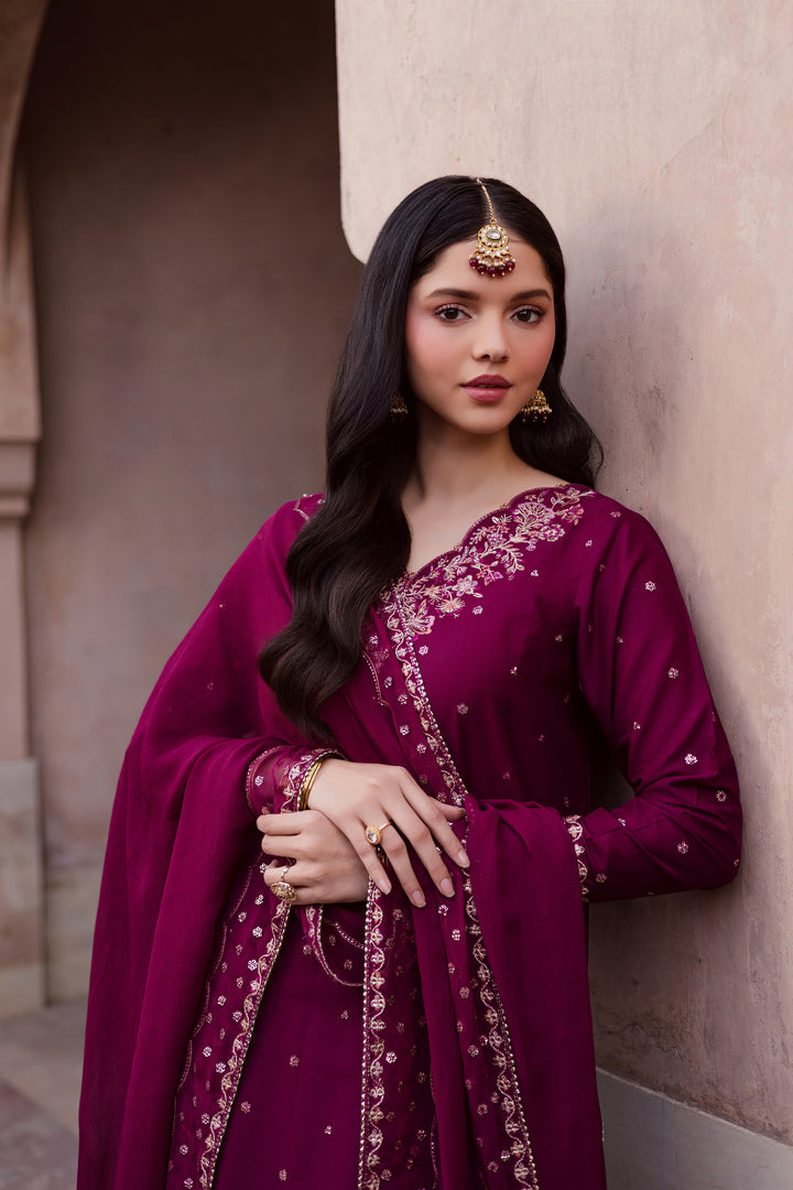 CherryBerry 3Pc - Festive Embroidered Lawn