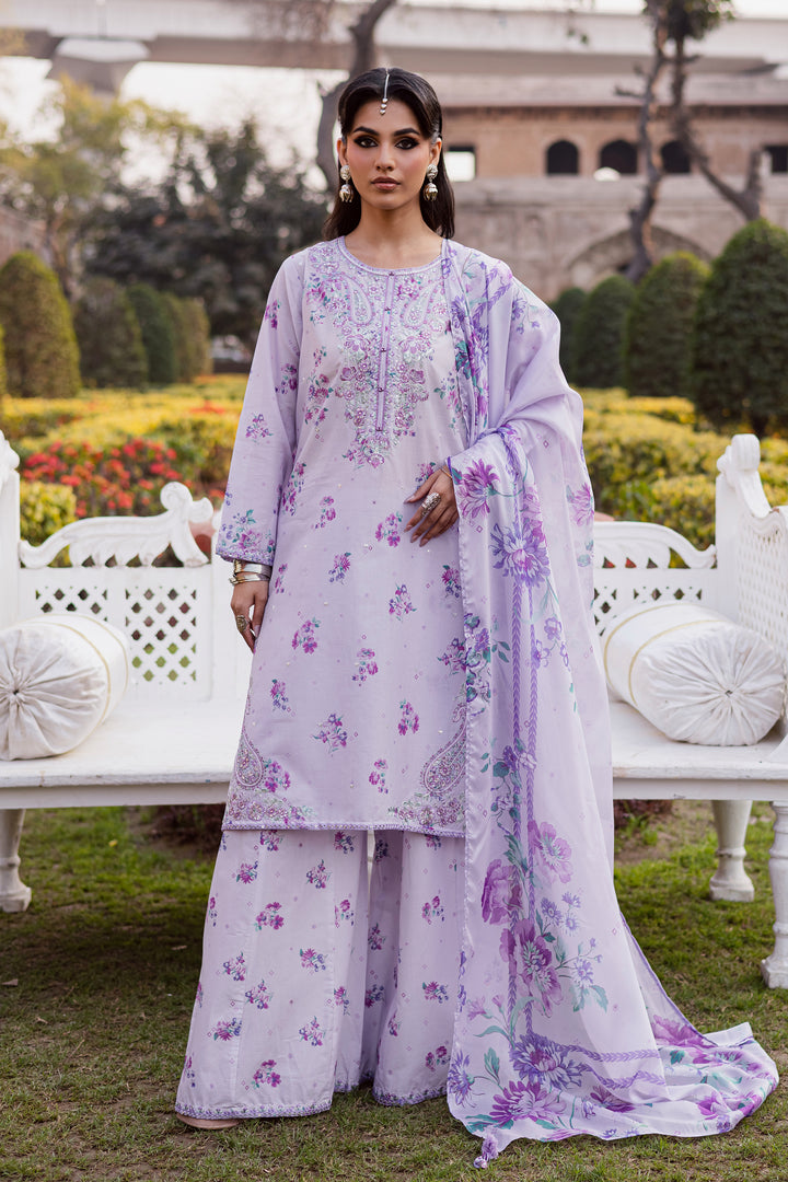 Morticia Lilac 3Pc - Festive Eid Prints