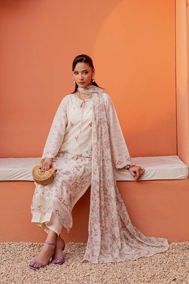 Canberra 3Pc - Festive Embroidered Lawn