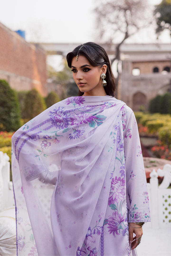 Morticia Lilac 3Pc - Festive Eid Prints