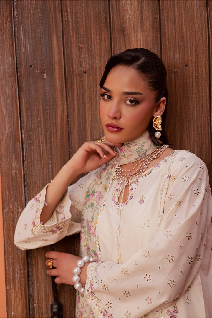 Canberra 3Pc - Festive Embroidered Lawn