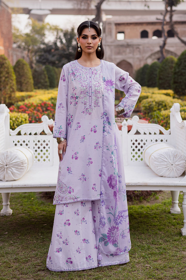 Morticia Lilac 3Pc - Festive Eid Prints