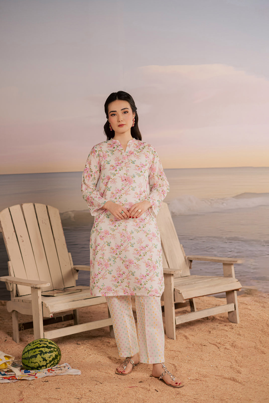 White Hawk 2Pc - Printed Lawn Dress