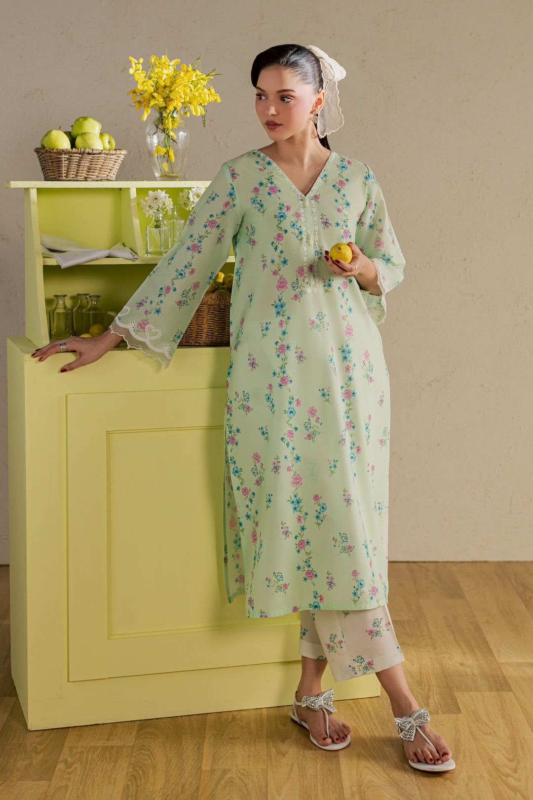 Jiwon 2Pc - Printed Lawn Dress