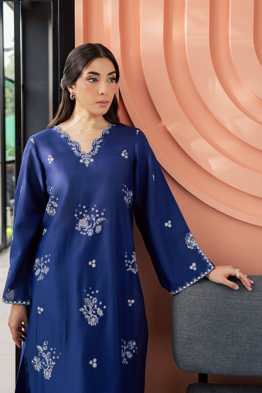 Inkwell 2Pc - Embroidered Lawn Dress