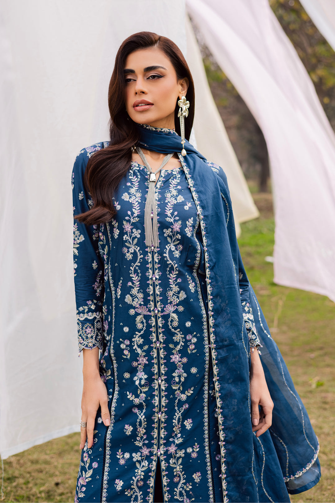 Hazy 3Pc - Festive Embroidered Lawn