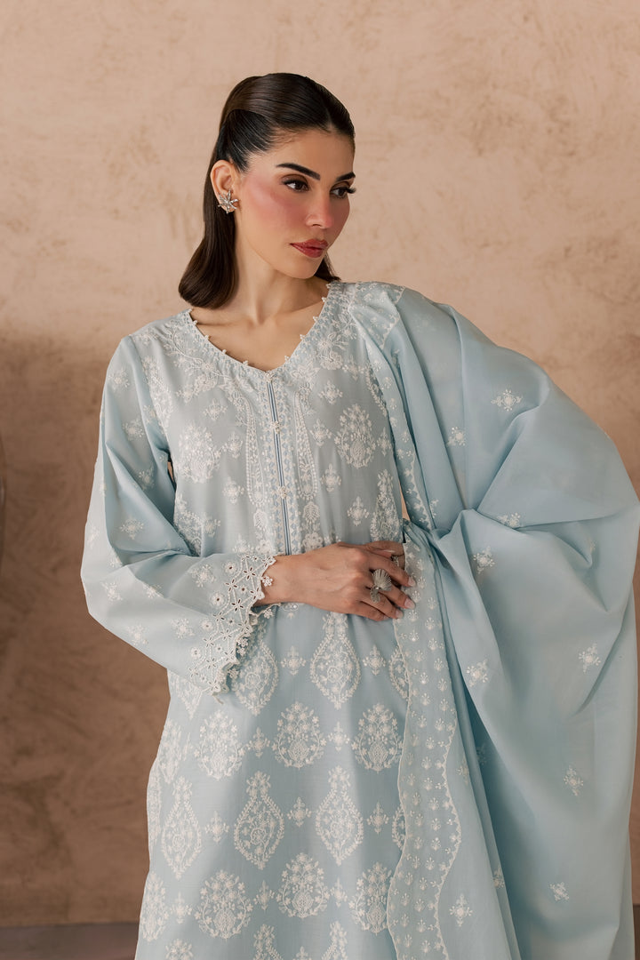 Leon 3Pc - Embroidered Lawn Dress