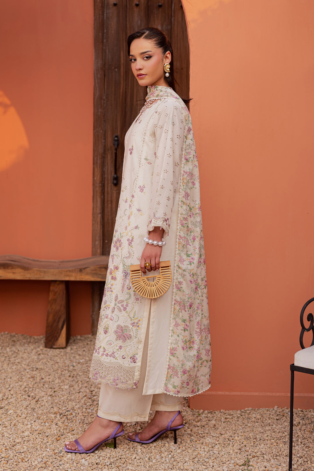Canberra 3Pc - Festive Embroidered Lawn