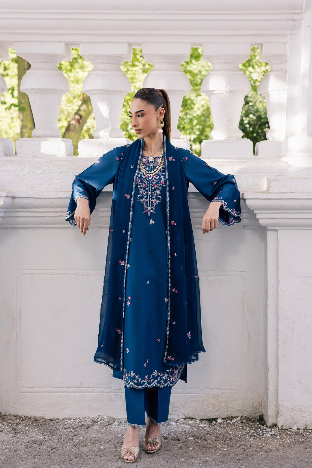 Sabeha 3Pc - Festive Embroidered Lawn