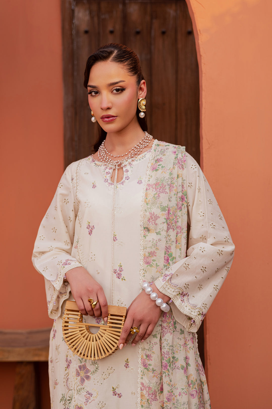 Canberra 3Pc - Festive Embroidered Lawn