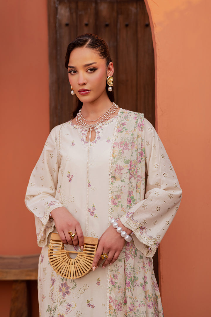 Canberra 3Pc - Festive Embroidered Lawn