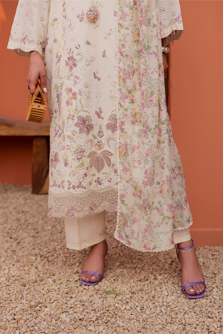 Canberra 3Pc - Festive Embroidered Lawn