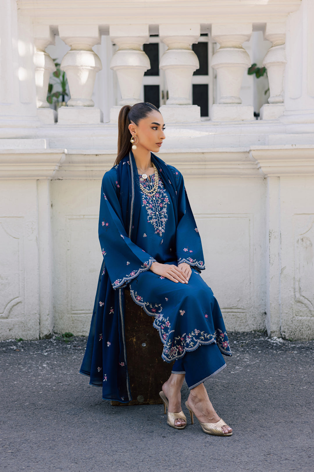 Sabeha 3Pc - Festive Embroidered Lawn