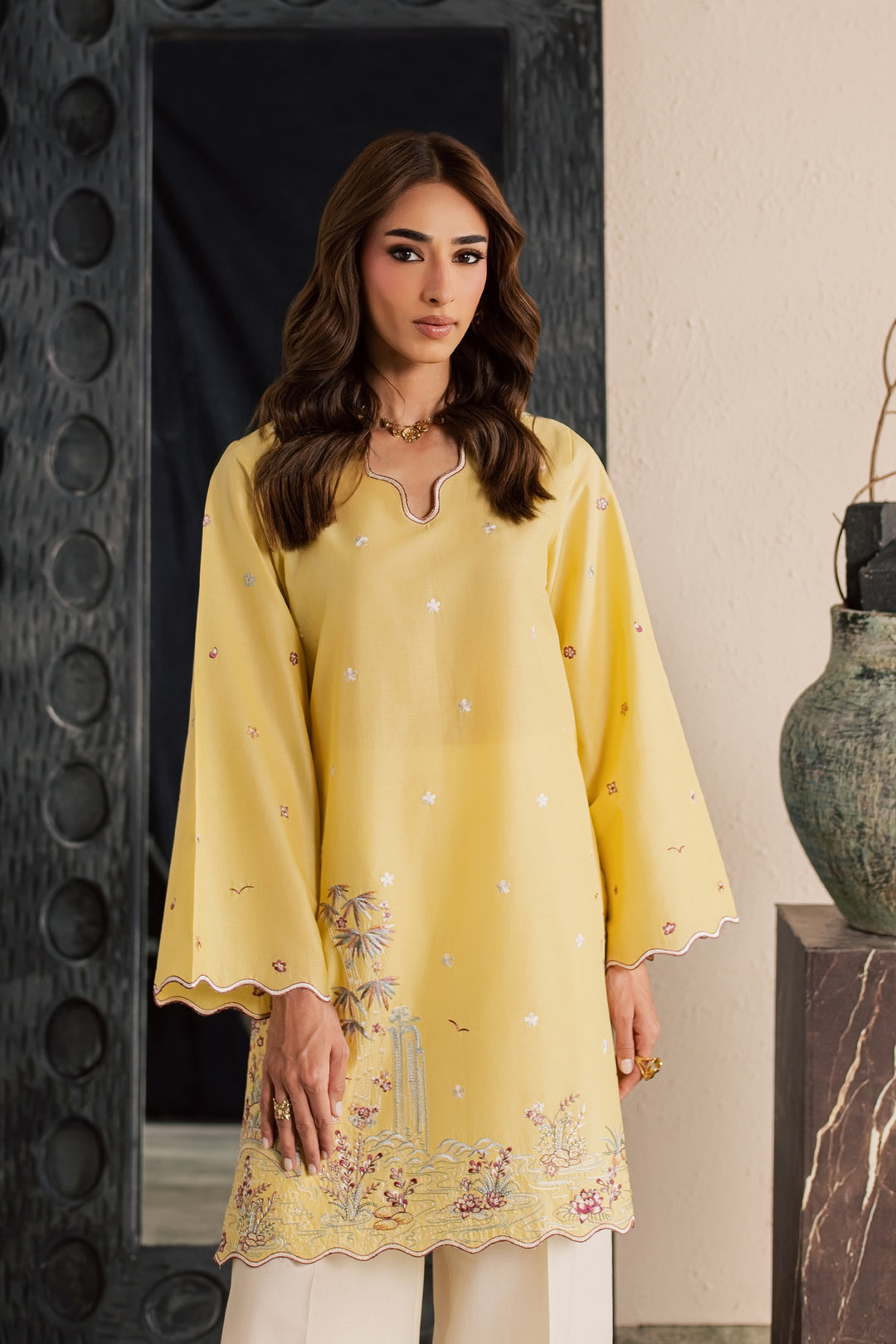 Second Spring 2Pc - Embroidered Lawn Dress