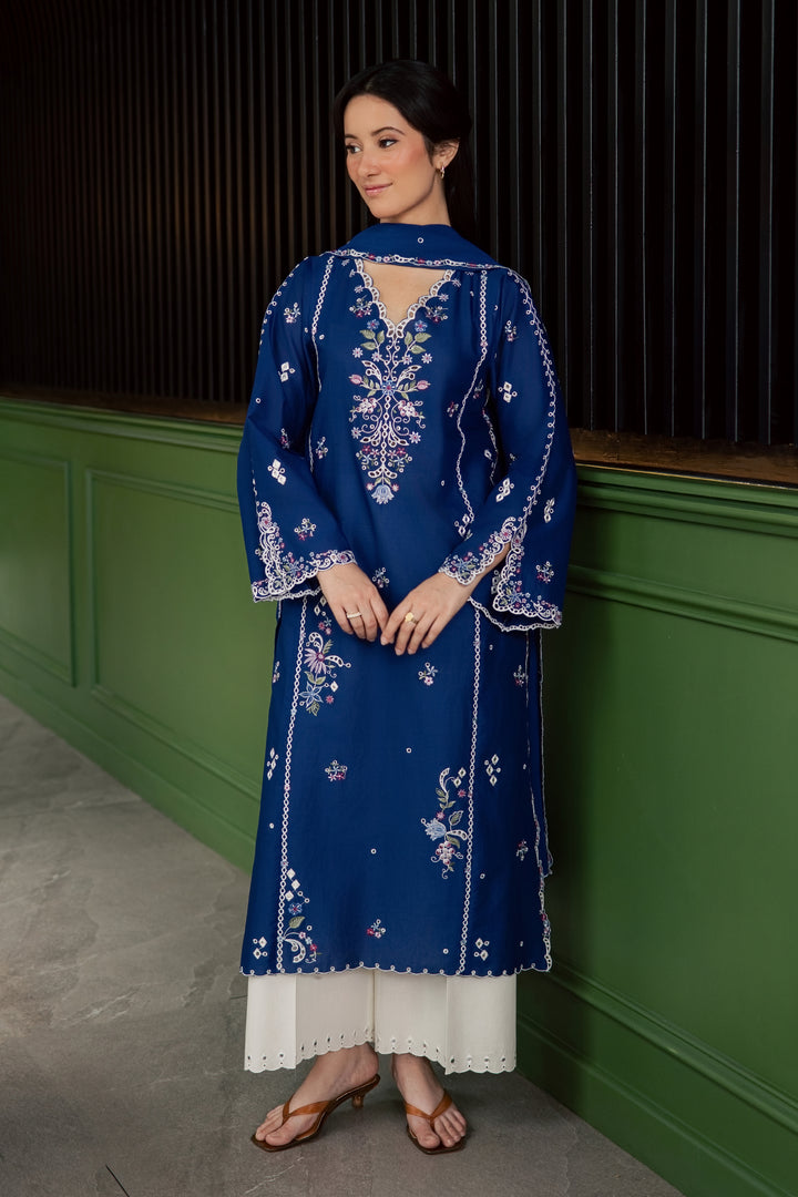Pixel 3Pc - Embroidered Lawn Dress