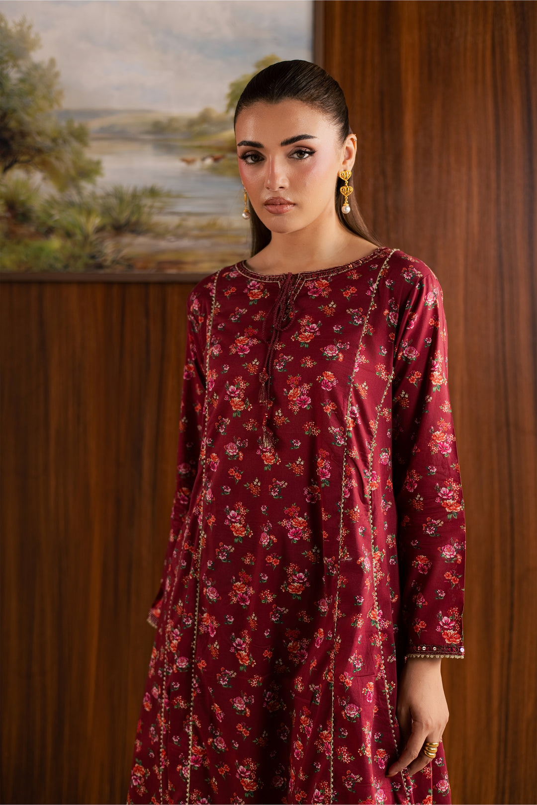 Cherry 2Pc - Printed Lawn Dress