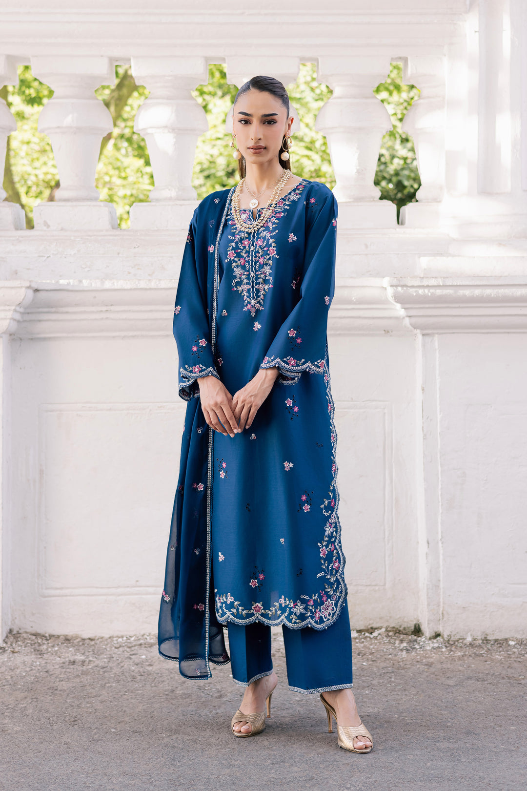 Sabeha 3Pc - Festive Embroidered Lawn