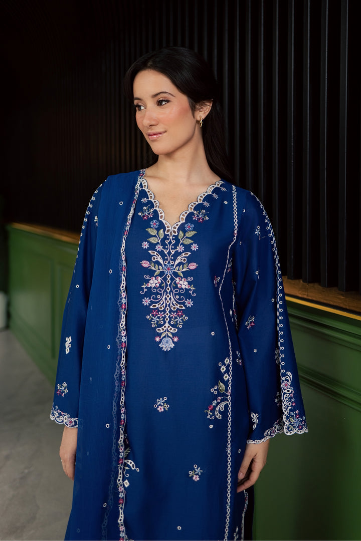 Pixel 3Pc - Embroidered Lawn Dress