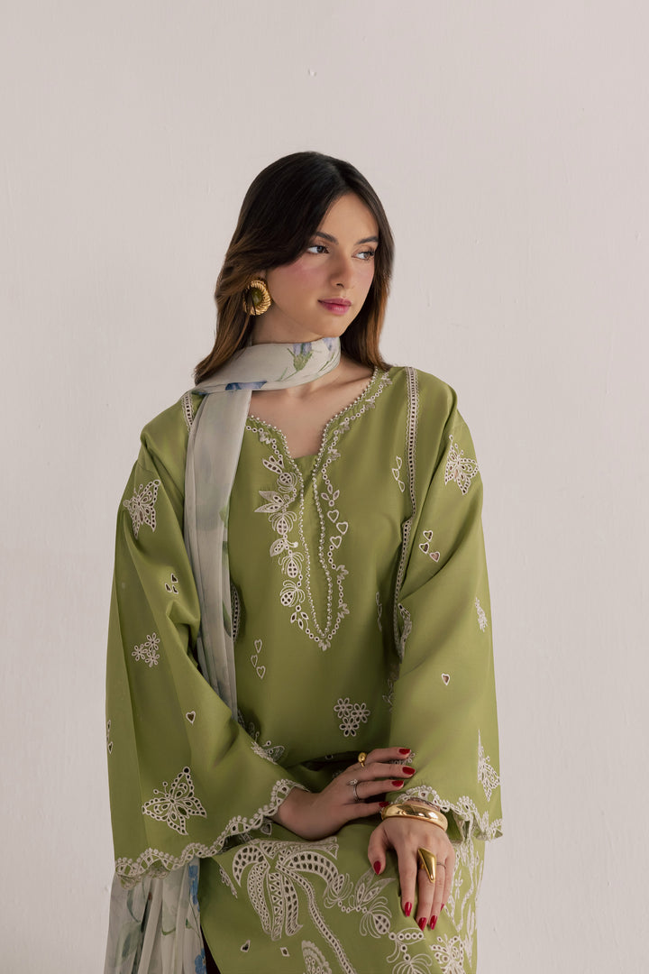 Bano Sakhi 3Pc - Embroidered Lawn Dress