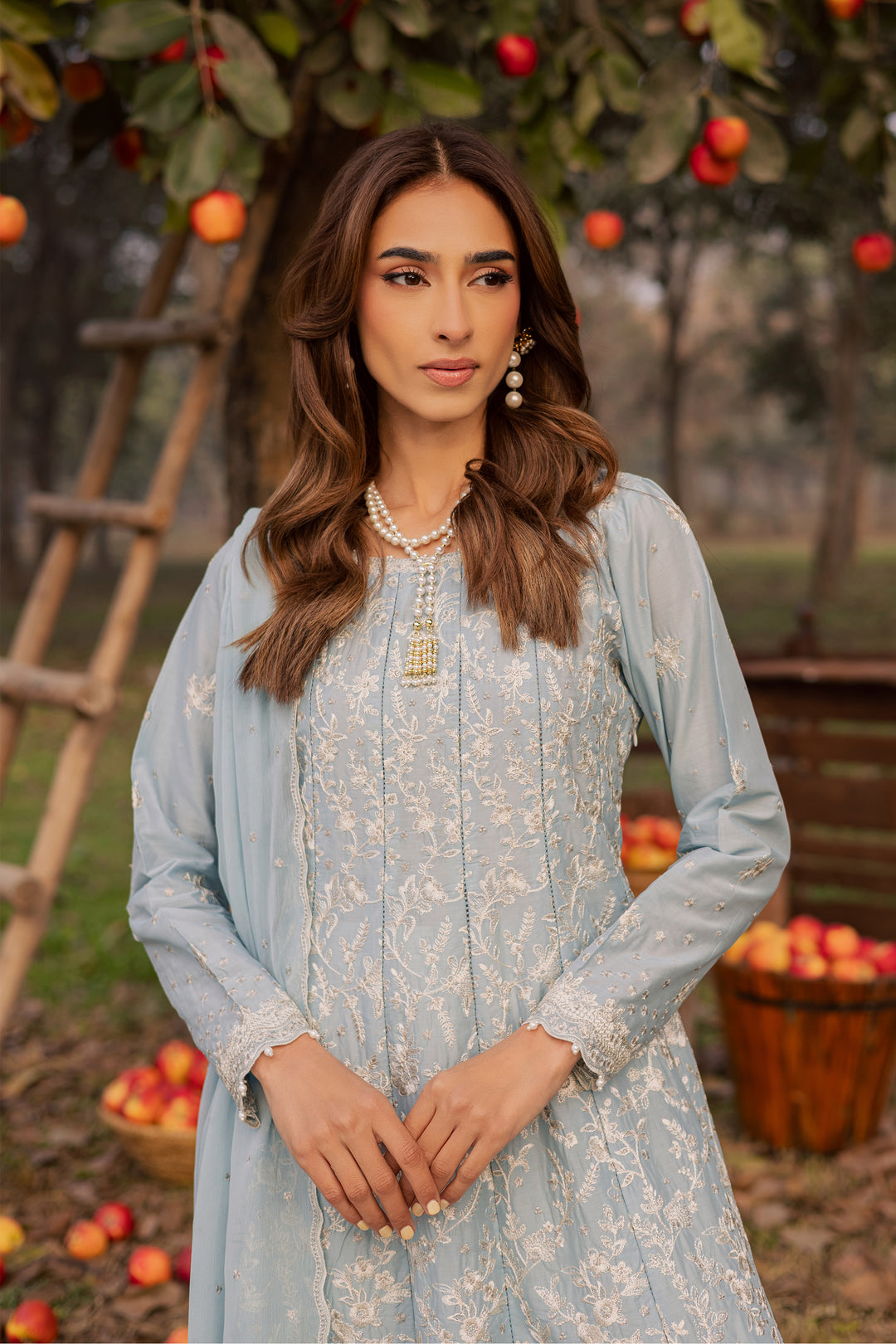 Nur Ray 3Pc - Festive Embroidered Lawn