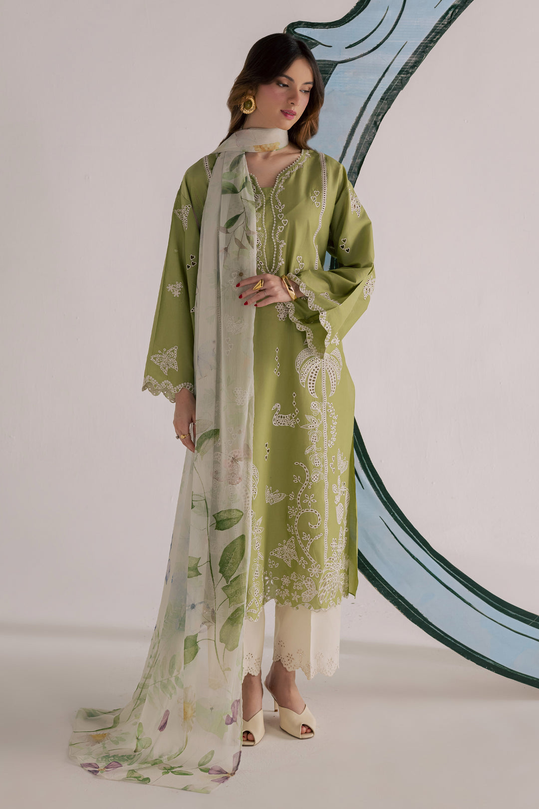 Bano Sakhi 3Pc - Embroidered Lawn Dress