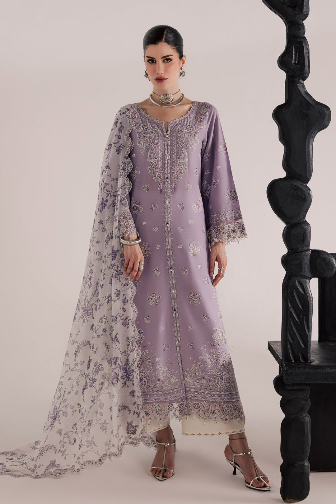 Lilac Elif 3Pc - Festive Eid Pret