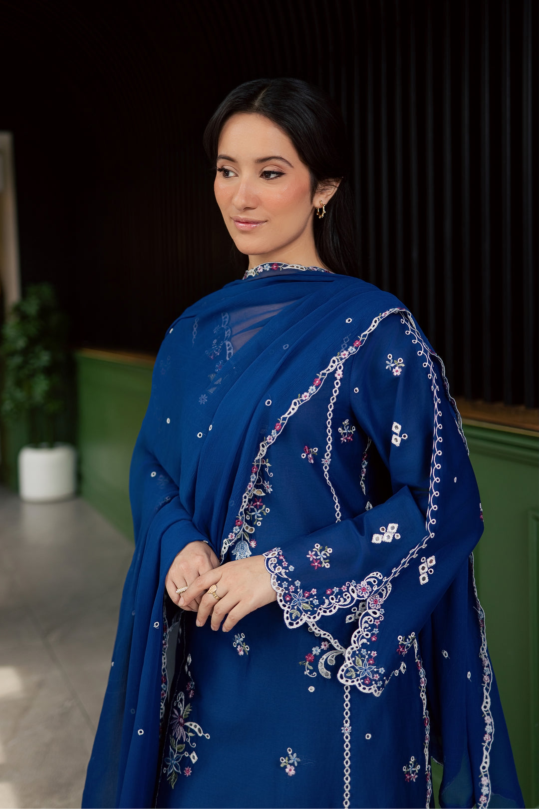 Pixel 3Pc - Embroidered Lawn Dress