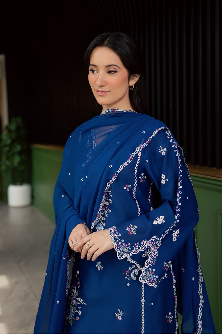 Pixel 3Pc - Embroidered Lawn Dress