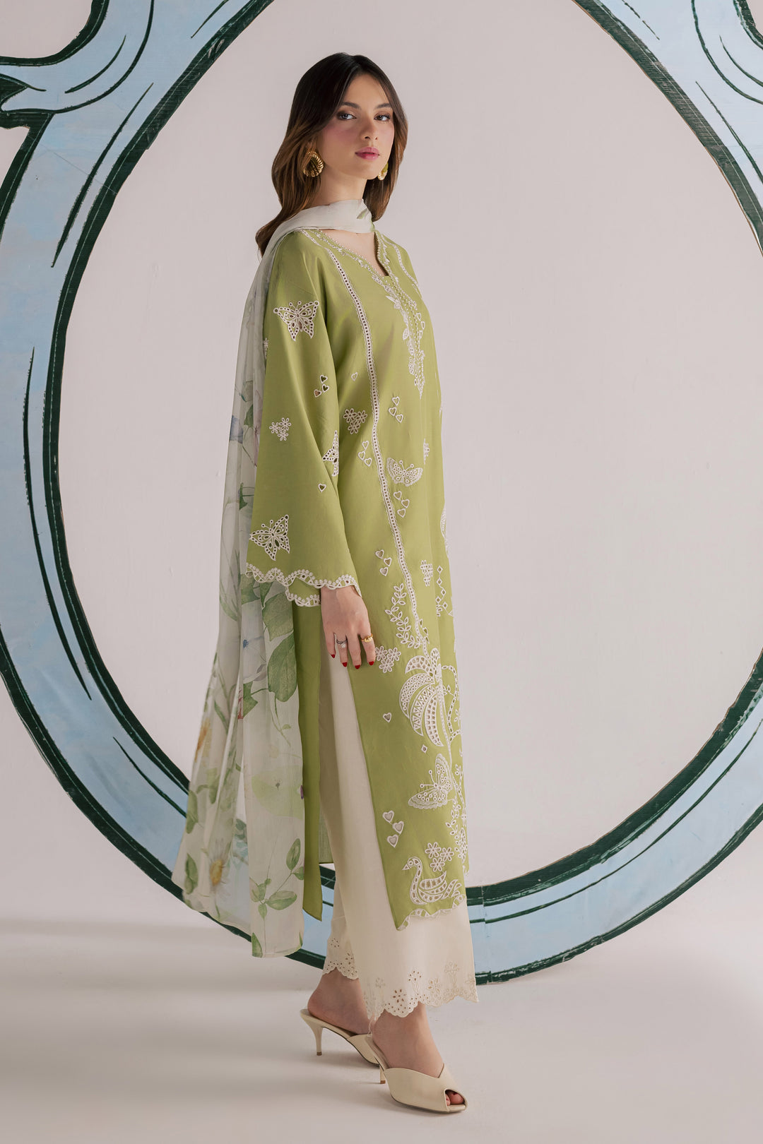 Bano Sakhi 3Pc - Embroidered Lawn Dress