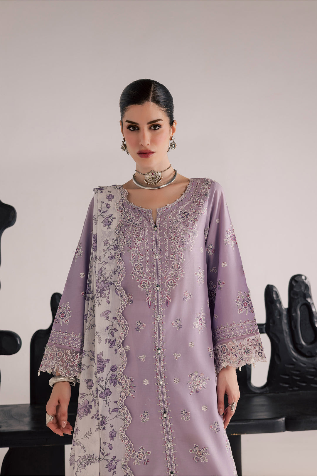 Lilac Elif 3Pc - Festive Eid Pret