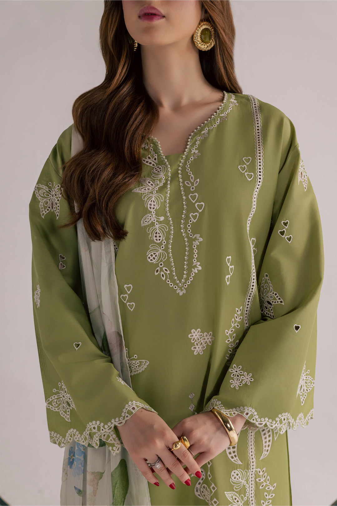 Bano Sakhi 3Pc - Embroidered Lawn Dress