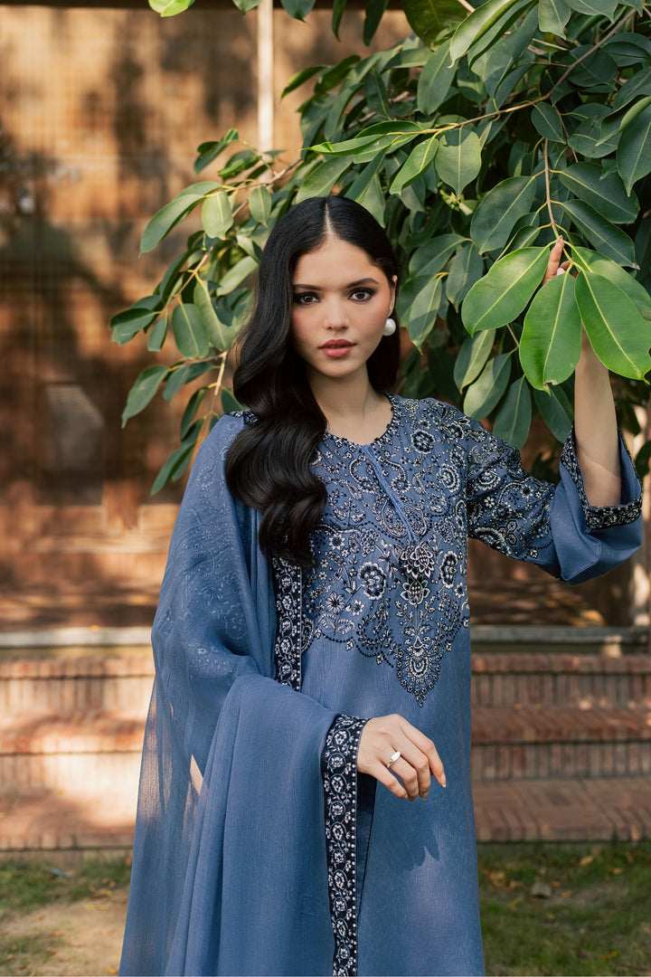 Sozni 3Pc - Embroidered Karandi Pret