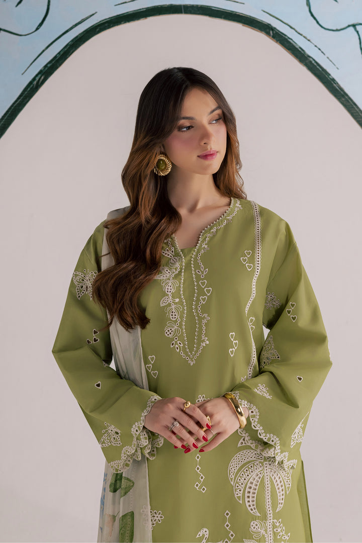 Bano Sakhi 3Pc - Embroidered Lawn Dress