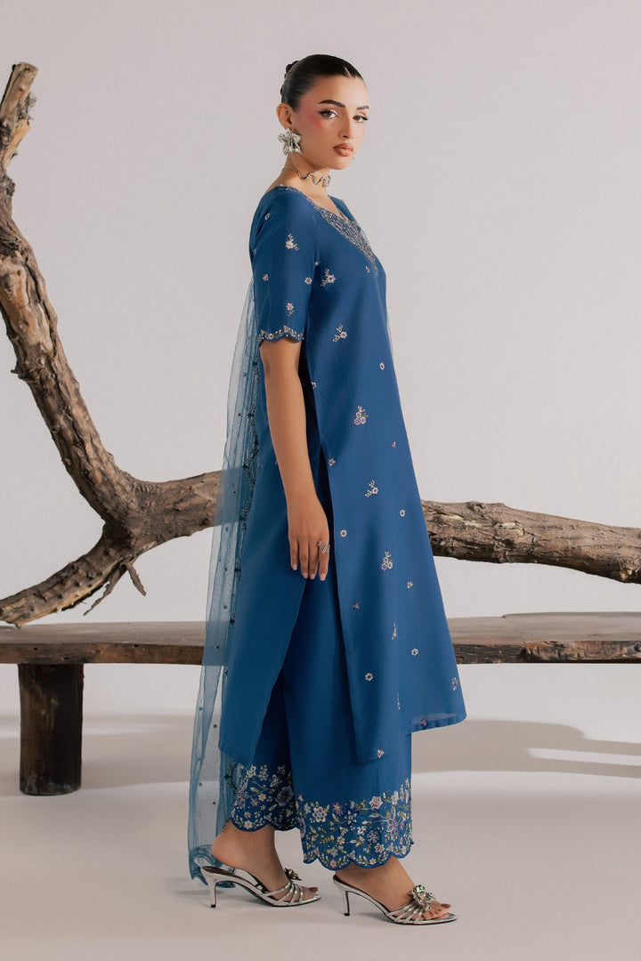 Blue Neelum 3Pc - Luxury Embroidered Lawn