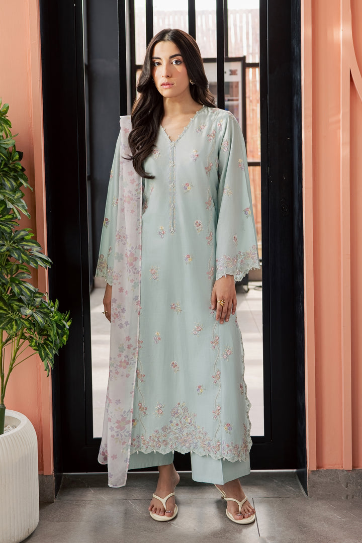 Miorah 3Pc - Embroidered Lawn Dress
