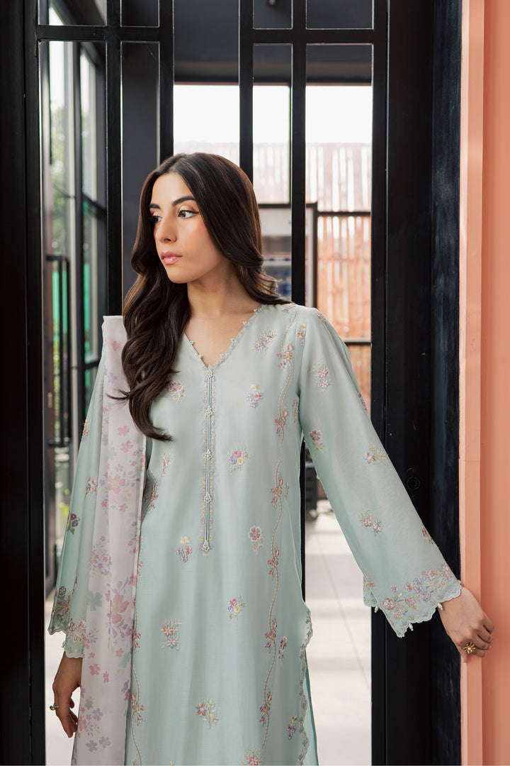 Miorah 3Pc - Embroidered Lawn Dress