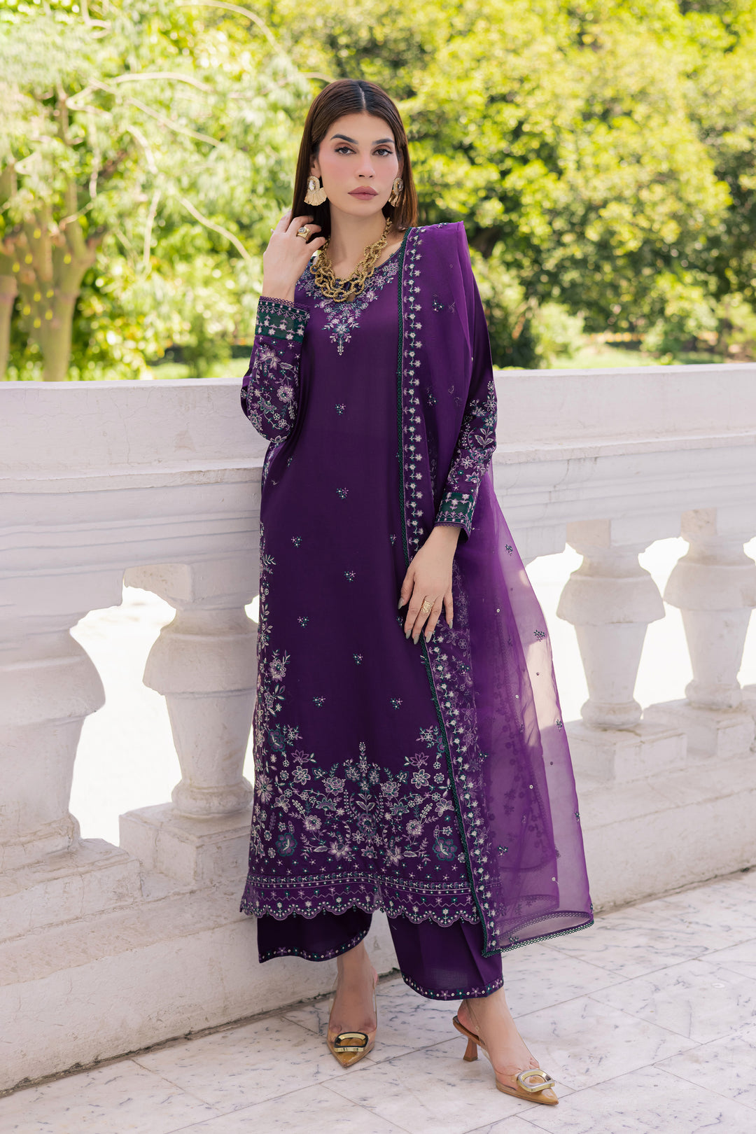 Erha 3Pc - Festive Embroidered Lawn