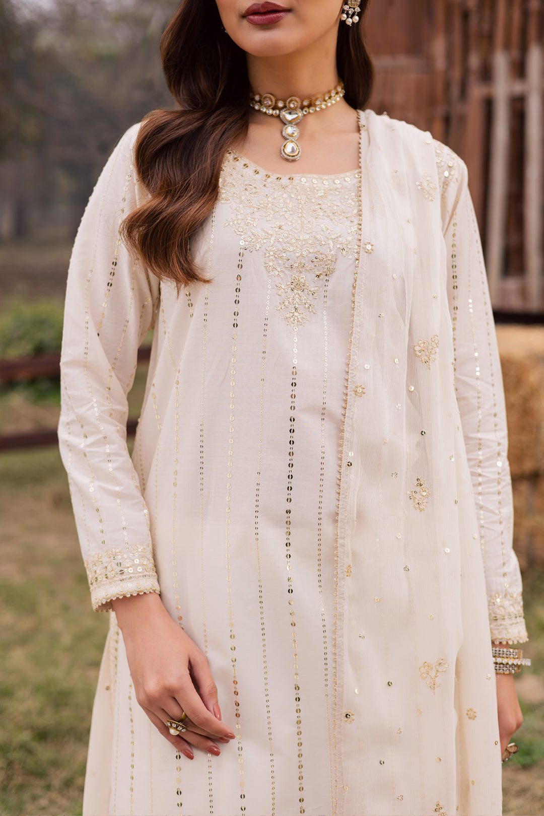 Hans 3Pc - Festive Embroidered Lawn