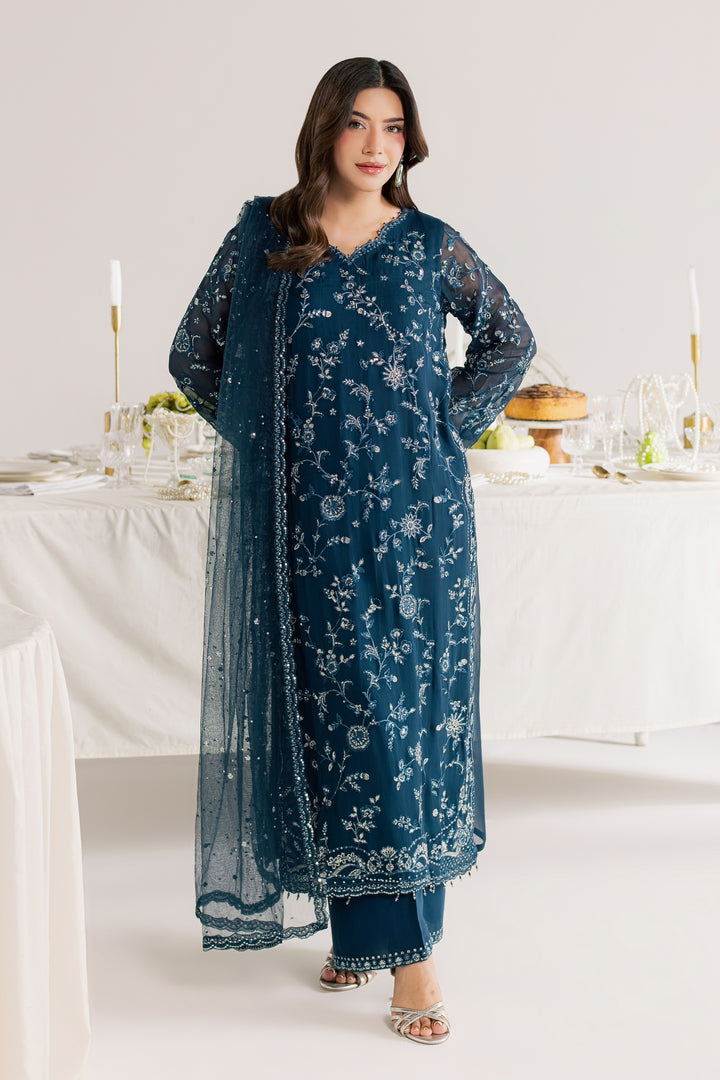 Teal Neesha 3Pc - Festive Luxe Pret
