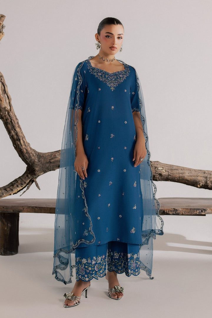 Blue Neelum 3Pc - Luxury Embroidered Lawn