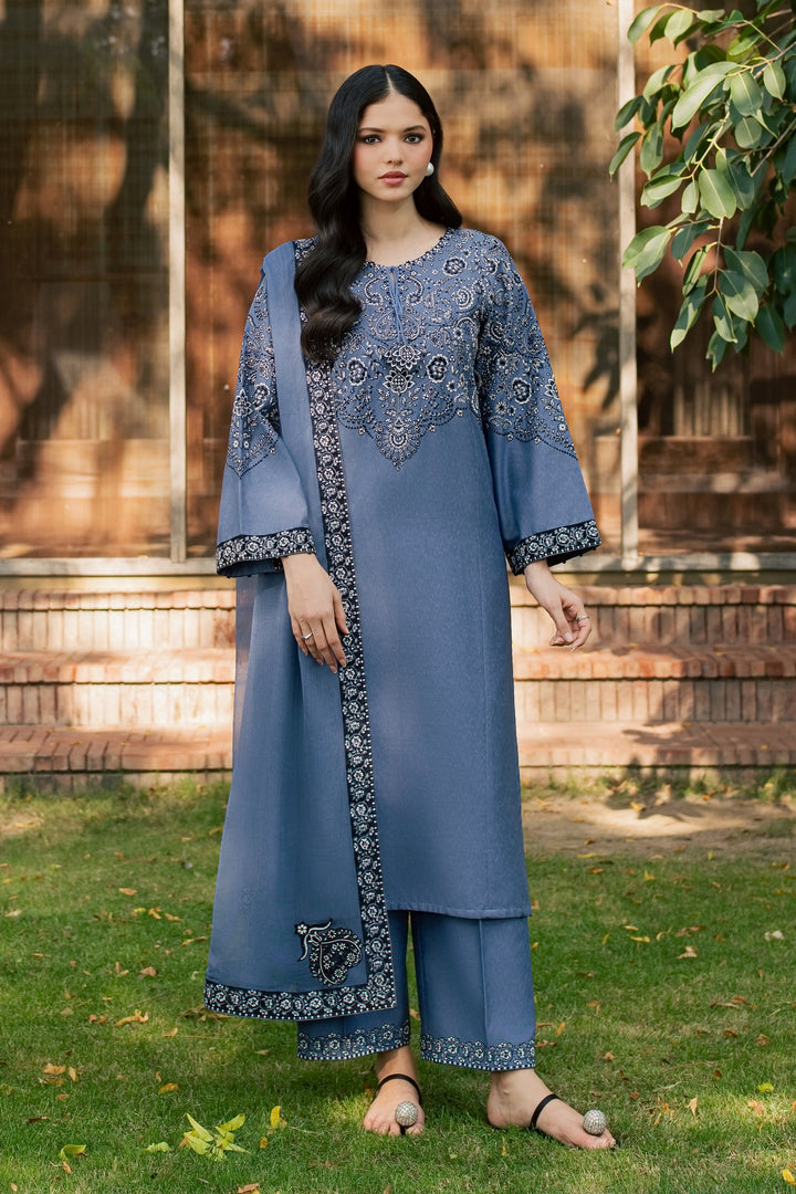 Sozni 3Pc - Embroidered Karandi Pret