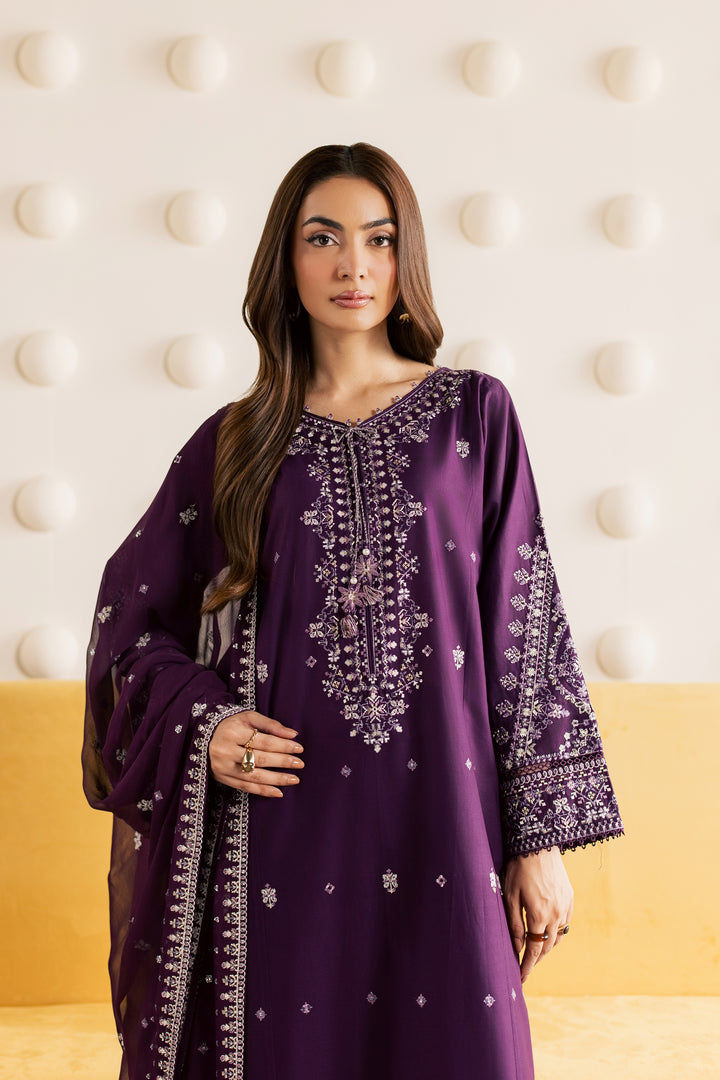 Naushi 3Pc - Embroidered Cambric Pret