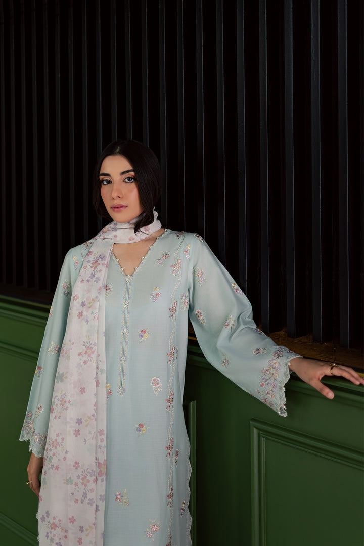 Miorah 3Pc - Embroidered Lawn Dress