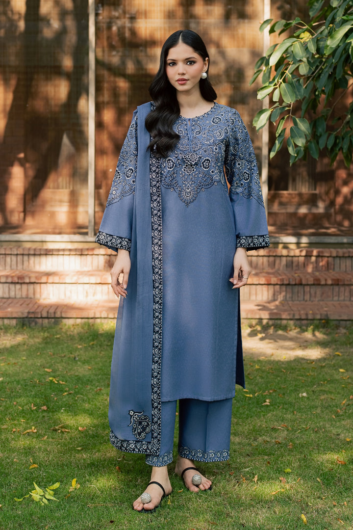 Sozni 3Pc - Embroidered Karandi Pret